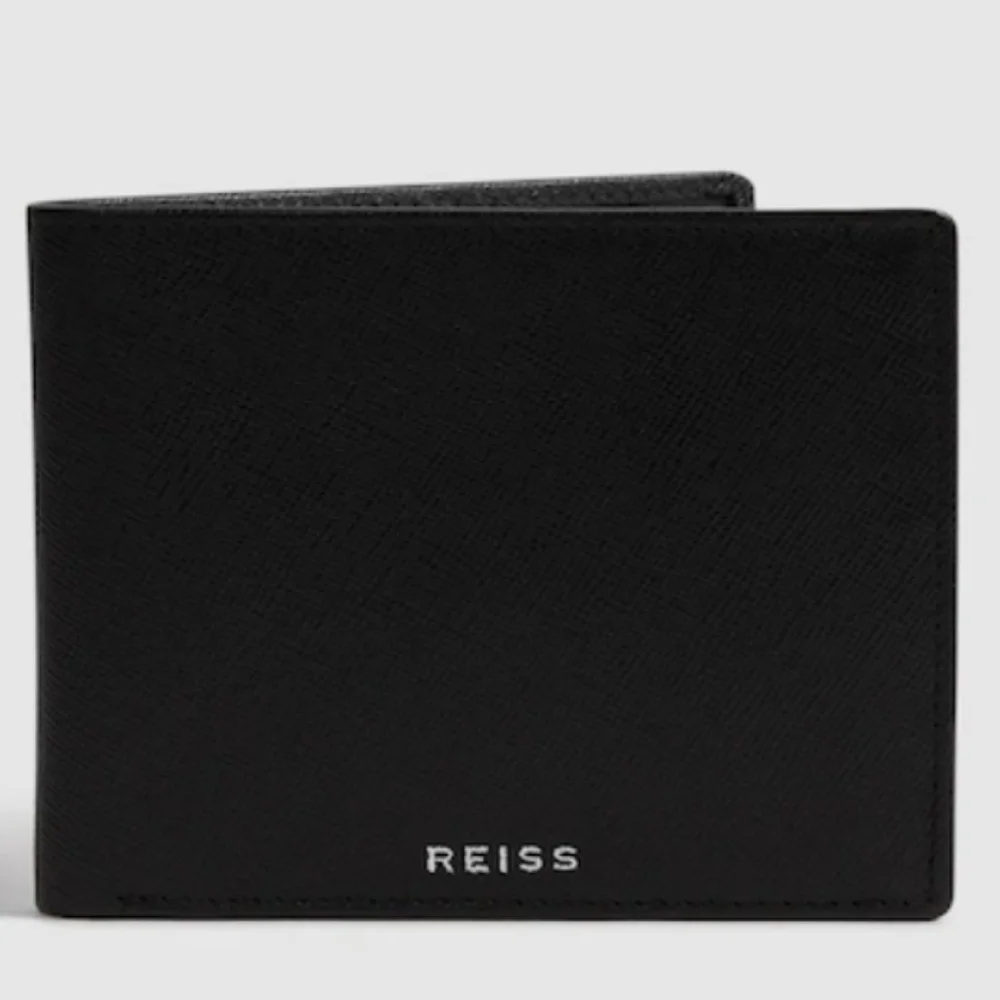 REISS Cabot Leather Wallet, Colour Black, Retail Price $80.00 USD